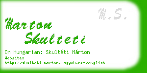 marton skulteti business card